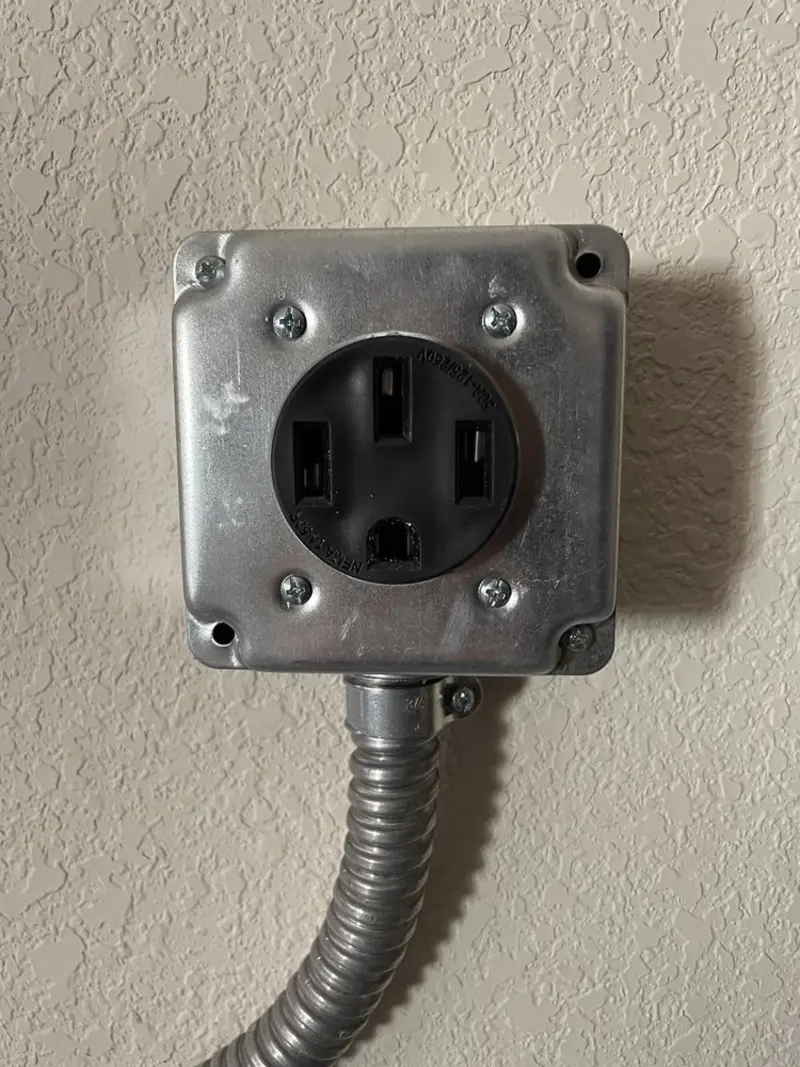 NEMA 14-50 outlet installed for Smart Home Electrical in Palacios